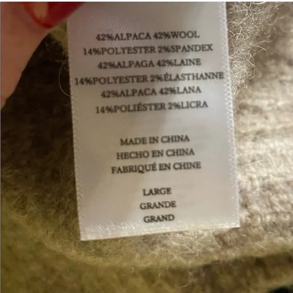 Rails Lana Leopard Print Alpaca Wool Crewneck Sweater Spotted Hazel - Picture 4 of 5